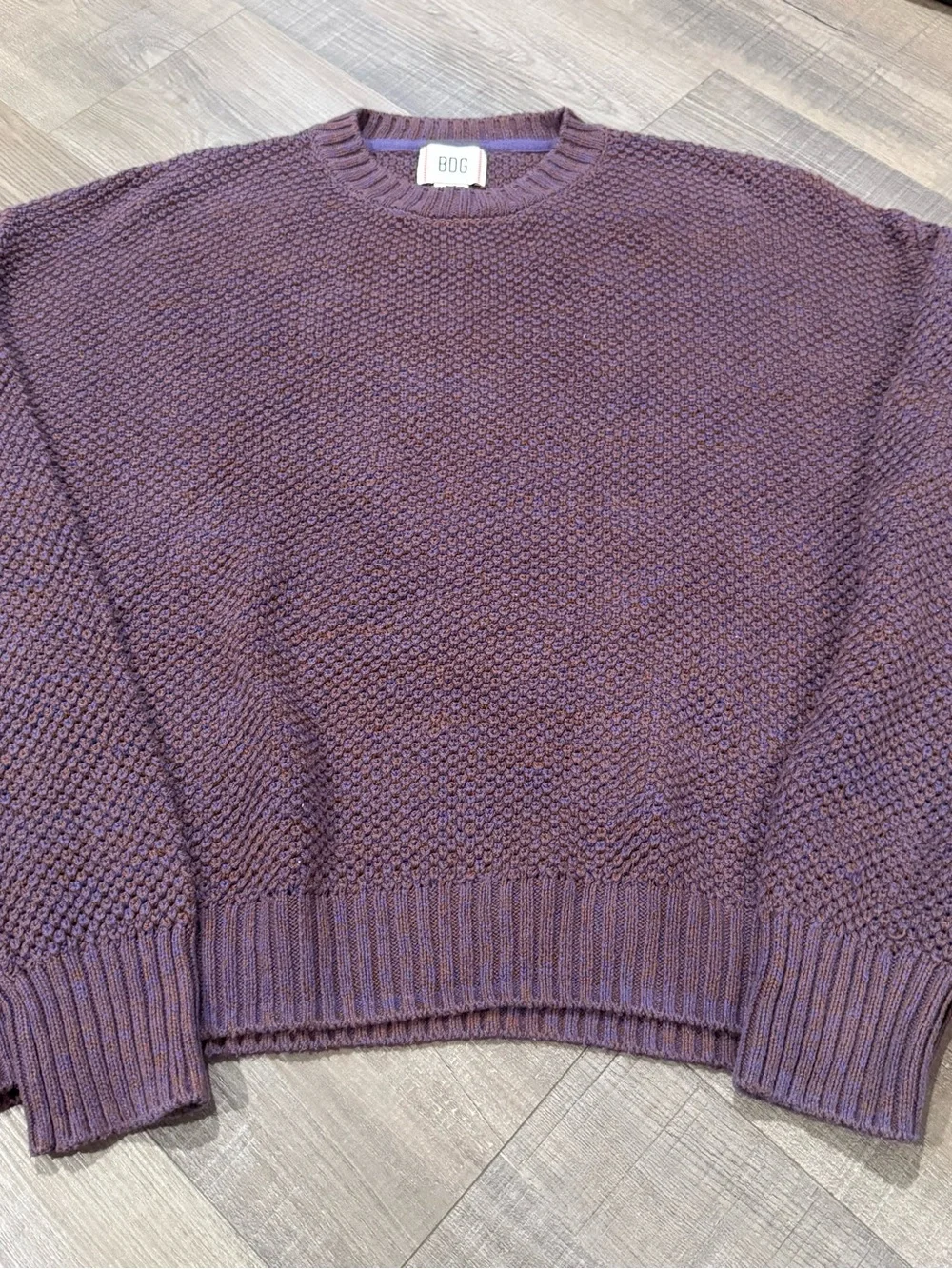 BDG Urban Outfitters Purple Knit Crewneck Sweater